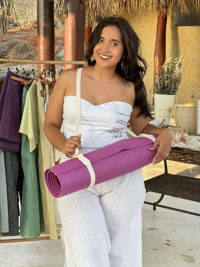 Porta Yoga de Algodón Tejido a Mano